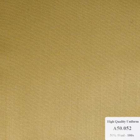 A50.052 Kevinlli V1 - Vải Suit 50% Wool - Vàng Trơn